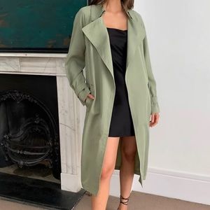 Aritzia Babaton Lawson Trench Coat, Sage Frost Color, NWT Size XXS